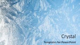  Presentation with ice crystals - Colorful PPT theme enhanced with clear glass frame - ice crystals on the surface backdrop and a light blue colored foreground