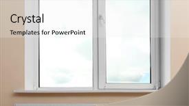  Presentation with home window frame - Audience pleasing PPT layouts consisting of clear glass frame - large window at home backdrop and a white colored foreground