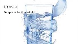  Presentation with water moving - Theme featuring clear-glass-of-water background and a white colored foreground