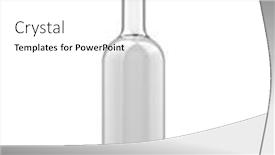  Presentation with vodka - Colorful slide set enhanced with clear-glass-vodka-bottle-mockup backdrop and a white colored foreground