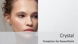  Presentation with mens fashion portrait - Slide set with clear natural skin white paper background and a light gray colored foreground