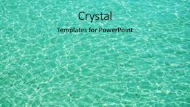  Presentation with water ocean - Colorful presentation theme enhanced with clear ocean water in resort backdrop and a seafoam green colored foreground