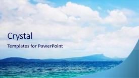  Presentation with sea water - Theme consisting of clear sea water and blue background and a sky blue colored foreground