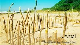  Presentation with south beach - Beautiful presentation theme featuring clear sky over indian ocean and a piece of beach noetzi south africa backdrop and a yellow colored foreground