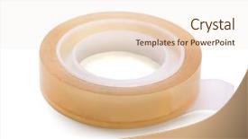  Presentation with roll - Presentation design enhanced with clear transparent sticky tape background and a lemonade colored foreground