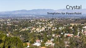  Presentation with los angeles - Cool new slides with clear view from woodland hills backdrop and a light blue colored foreground