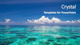  Presentation with paradise island - Amazing presentation design having granite quarry under the blue sky industrial landscape backdrop and a tawny brown colored foreground.