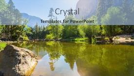  Presentation with pine forest - Audience pleasing slide set consisting of clear water and evergreen pine forest backdrop and a light blue colored foreground