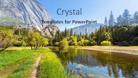  Presentation with pine forest - Slide deck featuring clear-water-and-evergreen-pine background and a light blue colored foreground