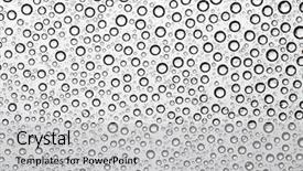  Presentation with clear water - PPT theme featuring clear water drops water collection background and a light gray colored foreground