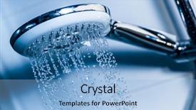  Presentation with clear water - Cool new slide set with clear water flowing from shower backdrop and a light blue colored foreground