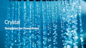 Presentation with clear water - Presentation featuring clear water flowing from shower background and a teal colored foreground
