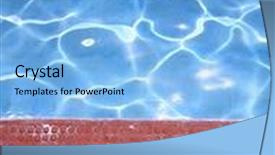  Presentation with clear water - Audience pleasing PPT theme consisting of clear water in swimming pool backdrop and a light blue colored foreground