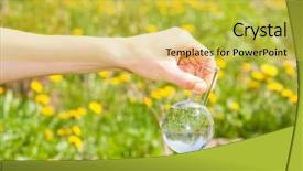  Presentation with soil fertilizer - Theme with clear water or fertilizer background and a  colored foreground