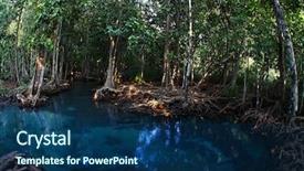  Presentation with krabi - Beautiful PPT layouts featuring clear water tha pom canal backdrop and a navy blue colored foreground