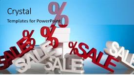  Presentation with concept - Amazing PPT layouts having clearance sale - discount concept sign backdrop and a  colored foreground