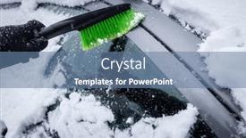  Presentation with windows - Presentation enhanced with clearing-snow-from-car-windows background and a ocean colored foreground