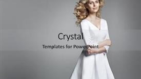  Presentation with lady - Cool new PPT theme with cleavage - beautiful young blond lady backdrop and a light gray colored foreground