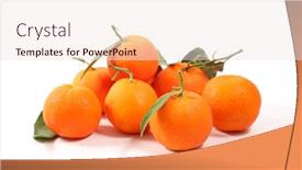  Presentation with leaf pathogen - Audience pleasing PPT theme consisting of clementine-and-leaf-on-white backdrop and a sky blue colored foreground