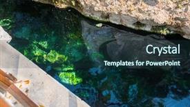  Presentation with water color - Cool new presentation theme with cleopatra pool color of water backdrop and a tawny brown colored foreground