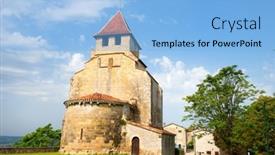  Presentation with french revolution in tourism - Slide set with clermond-dessous-in-the-french background and a light blue colored foreground