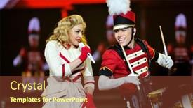  Presentation with cleveland ohio - Colorful theme enhanced with cleveland-november-10-madonna-born backdrop and a tawny brown colored foreground