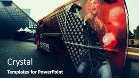  Presentation with hall fame - Slide deck featuring cleveland-ohio-usa-july-19 background and a navy blue colored foreground