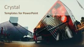  Presentation with hall fame - Cool new theme with cleveland-ohio-usa-july-19 backdrop and a sky blue colored foreground