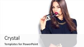  Presentation with sexy girl - Slides featuring clever - beauty sexy fashion model girl background and a white colored foreground