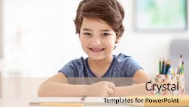  Presentation with cute - Cool new slides with clever - cute little boy smiling backdrop and a lemonade colored foreground