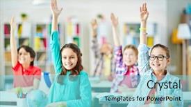  Presentation with nutrition and kids - Slides having clever kids background and a seafoam green colored foreground