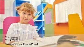  Presentation with early childhood education - Slides consisting of clever-little-girl-with-fair background and a lemonade colored foreground