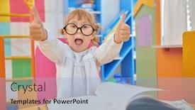  Presentation with early childhood education - Presentation having clever-little-girl-with-fair background and a light blue colored foreground