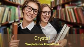  Presentation with black students - Theme consisting of clever-modern-students-in-black background and a tawny brown colored foreground