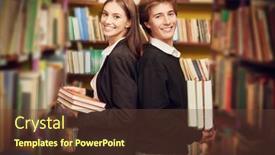  Presentation with black students - Theme enhanced with clever-modern-students-in-black background and a tawny brown colored foreground