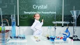  Presentation with chemistry educational - Theme consisting of clever schoolgirl stands background and a seafoam green colored foreground