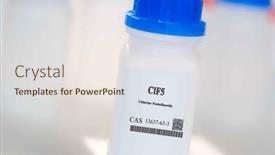  Presentation with chemical plastic - PPT theme having clf5-chlorine-pentafluoride-cas-13637 background and a sky blue colored foreground