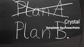  Presentation with compensation plan - Audience pleasing presentation consisting of cliche - crossing out plan backdrop and a dark gray colored foreground