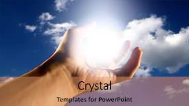  Presentation with god - Audience pleasing presentation design consisting of cliche - god bless backdrop and a coral colored foreground