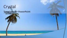 Presentation with tranquil - Cool new theme with cliche - holidays sunny tranquil paradise beach backdrop and a light blue colored foreground