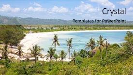  Presentation with culture indonesia etnis nias - Amazing slide set having cliche - tanjung aan beach lombok indonesia backdrop and a  colored foreground