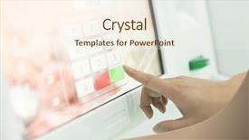  Presentation with input - Slide deck consisting of click and input the digital number pad background and a cream colored foreground