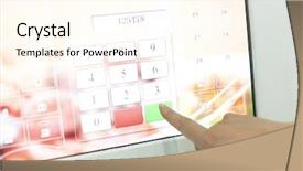  Presentation with input - Theme having click and input the digital number pad background and a cream colored foreground
