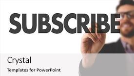  Presentation with deliver - Colorful PPT theme enhanced with click deliver - subscribe backdrop and a white colored foreground