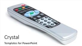  Presentation with control - Slide set consisting of clickers - remote control isolated on white background and a white colored foreground