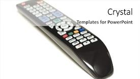  Presentation with television - Amazing slides having clickers - television remote on white background backdrop and a white colored foreground
