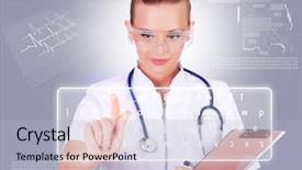  Presentation with virtual keyboard - PPT theme having clicks on virtual keyboard collage background and a light blue colored foreground