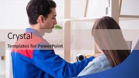  Presentation with camera - Colorful PPT layouts enhanced with client getting securty camera installed backdrop and a  colored foreground