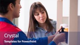  Presentation with camera - Cool new presentation theme with client getting securty camera installed backdrop and a  colored foreground