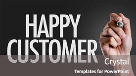  Presentation with writing the text human rights - Amazing presentation having writing the text happy customer backdrop and a gray colored foreground